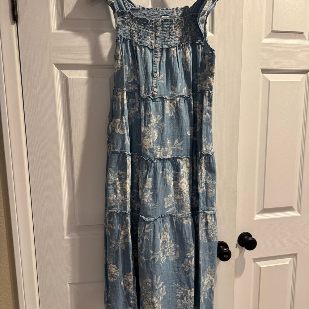 Old Navy Light Blue Smocked Top